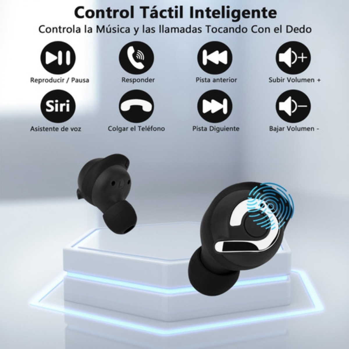 Audífonos In-ear Gamer Inalámbricos Bluetooth Para iPhone Negros