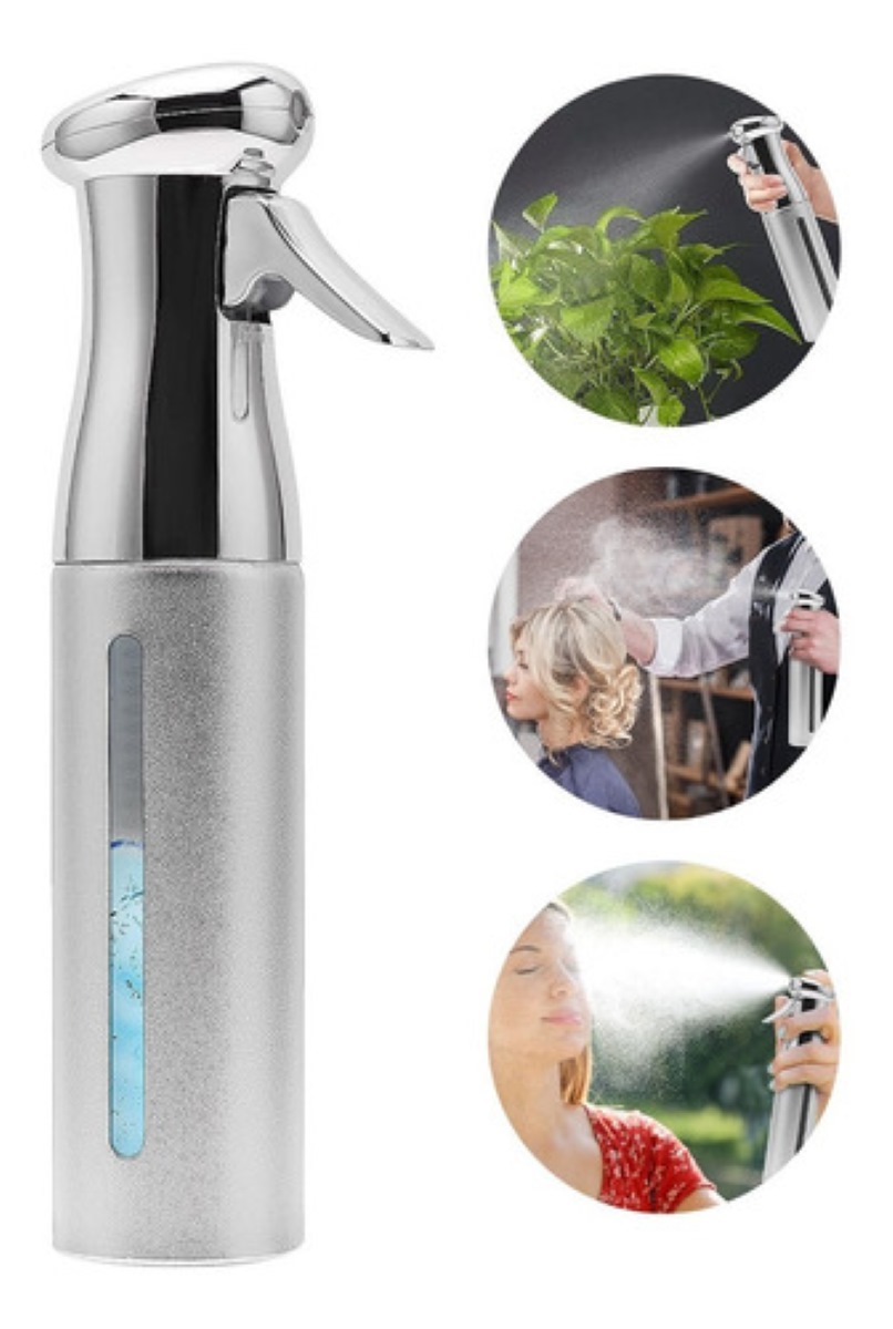 Atomizador Aspersor 300ml Portátil De Múltiple Plateado