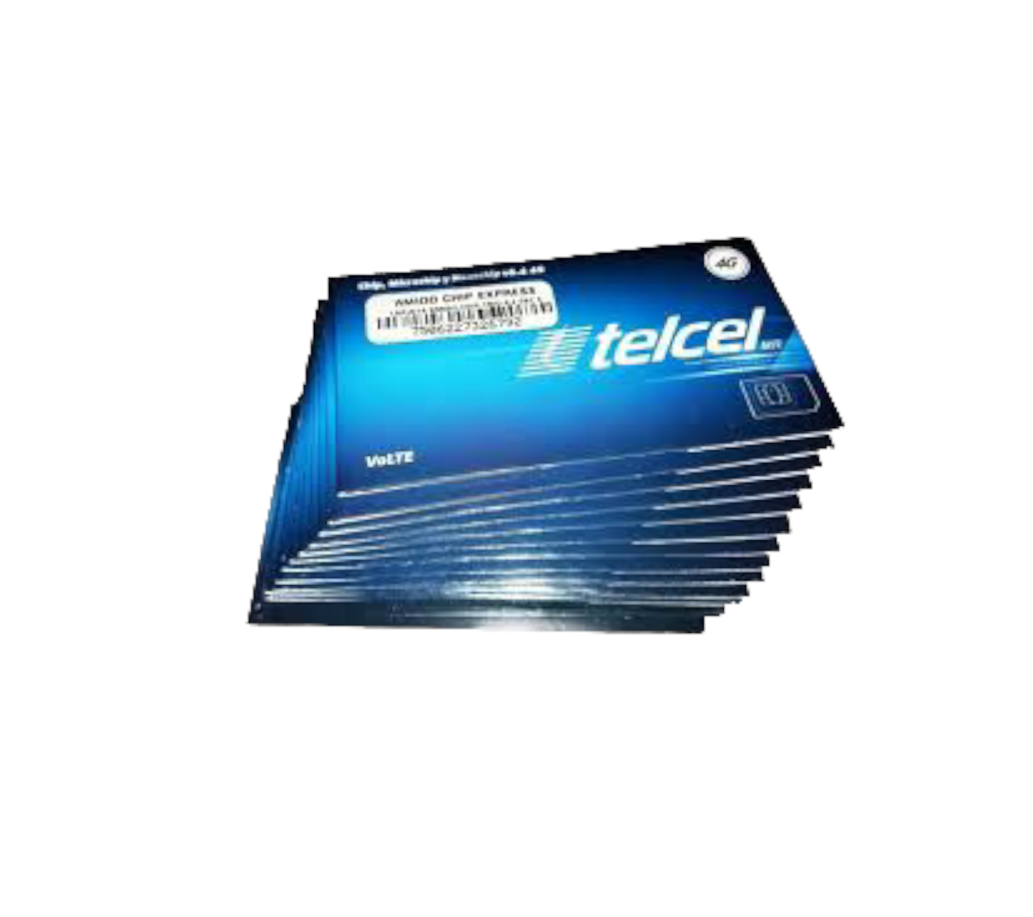 Chip expres Telcel lada 722 con paquete sin límite de 7 dias