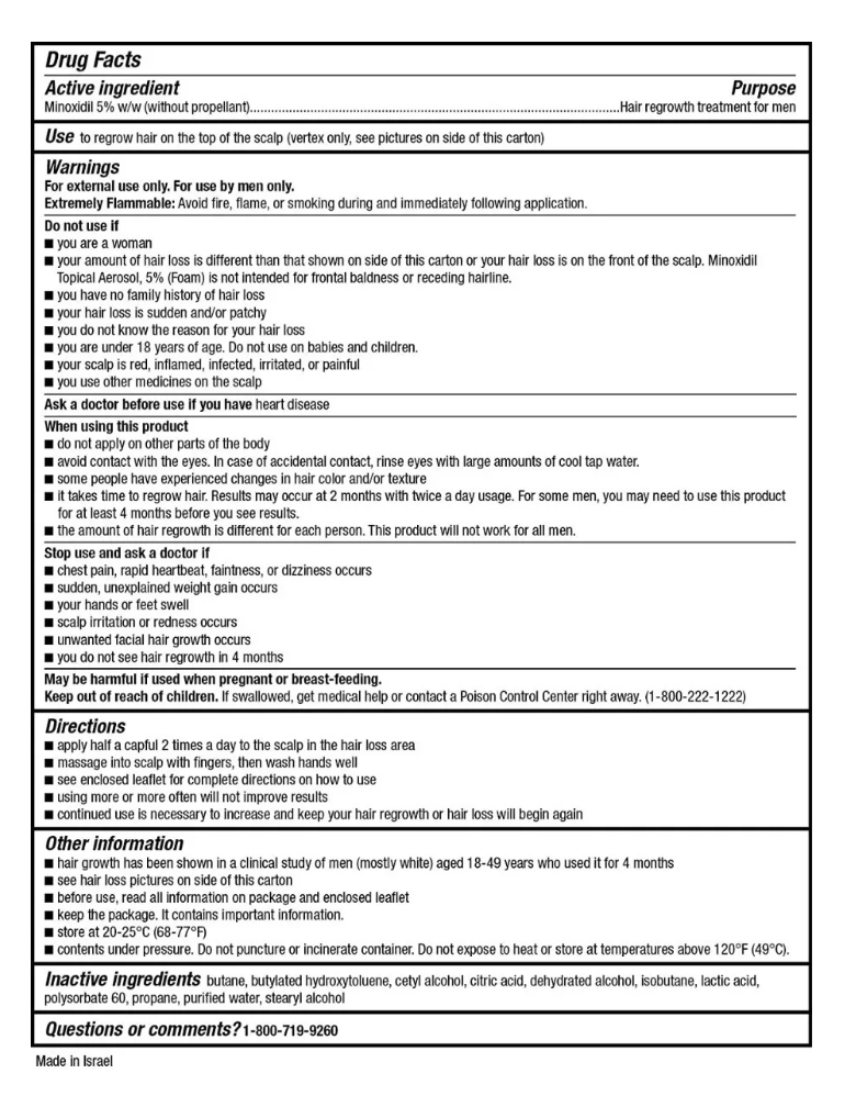 Minoxidil Kirkland 5% Espuma - Foam 6 Meses 