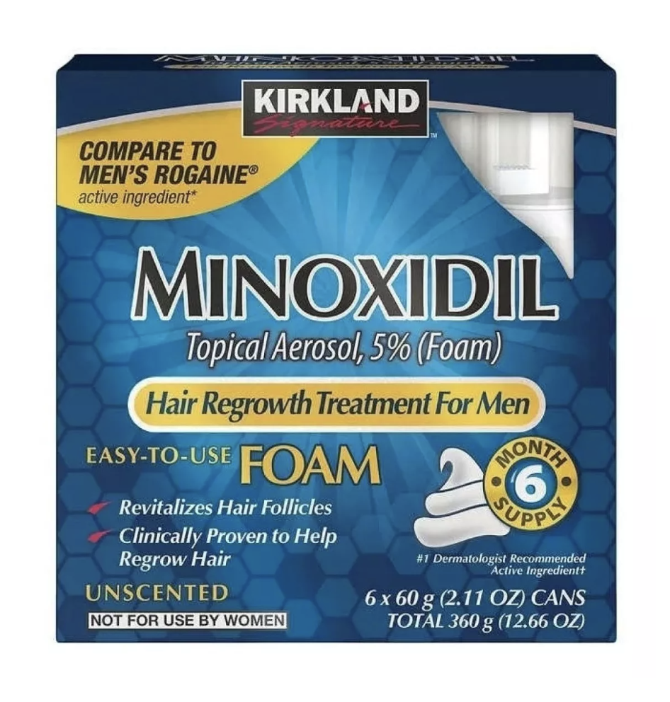 Minoxidil Kirkland 5% Espuma - Foam 6 Meses 