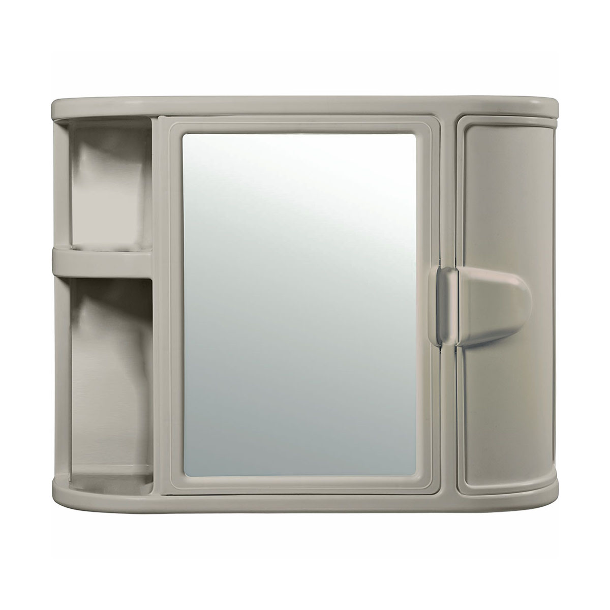 Gabinete Elegante Para Baño Con Espejo Color Taupe