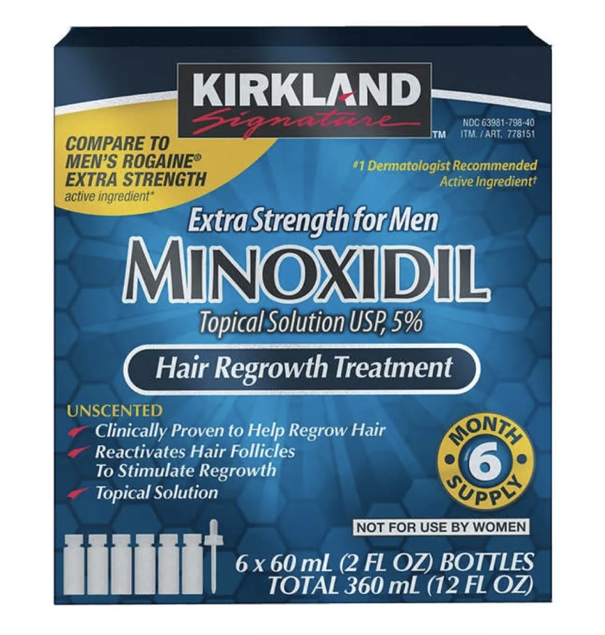 Minoxidil Kirkland 5% Hombre topico 6 meses