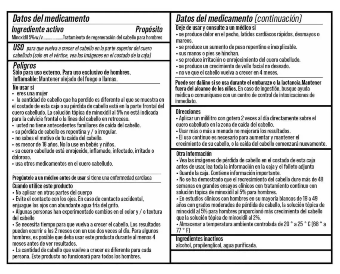Minoxidil Kirkland 5% Hombre topico 6 meses