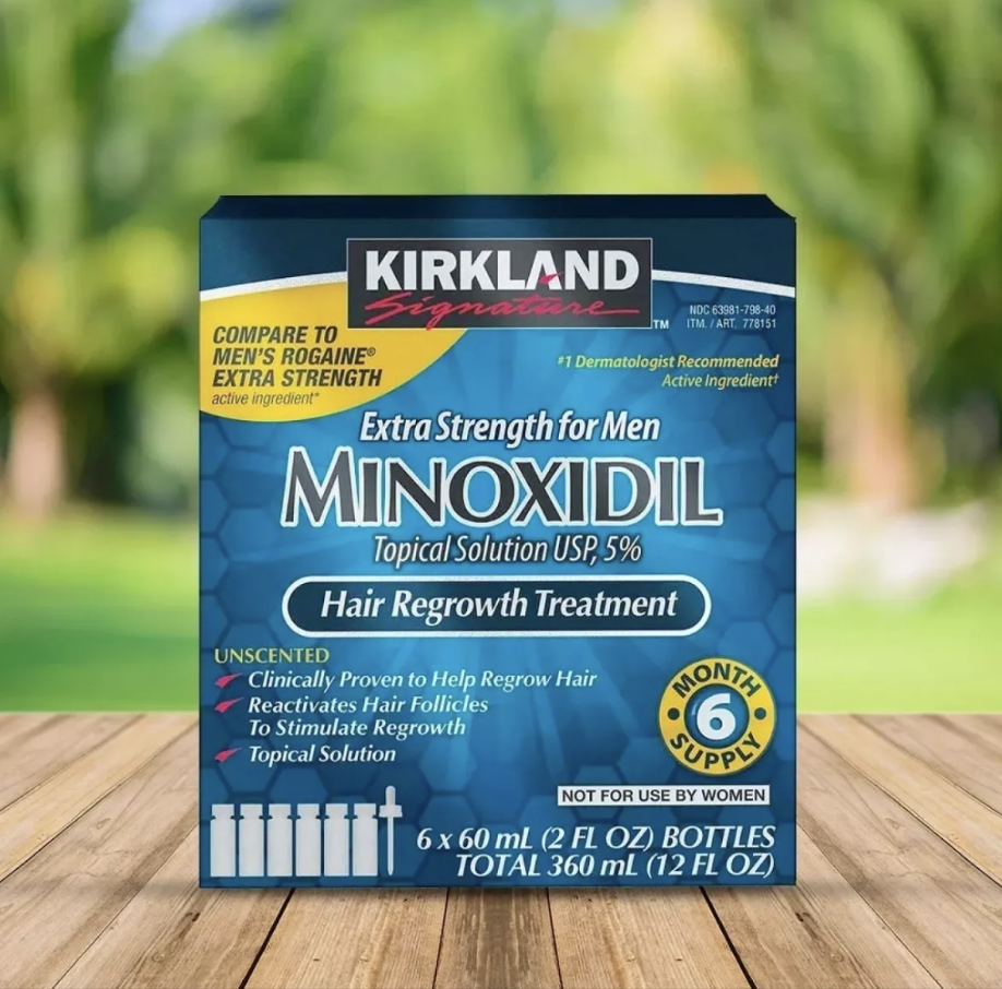 Minoxidil Kirkland 5% Hombre topico 6 meses