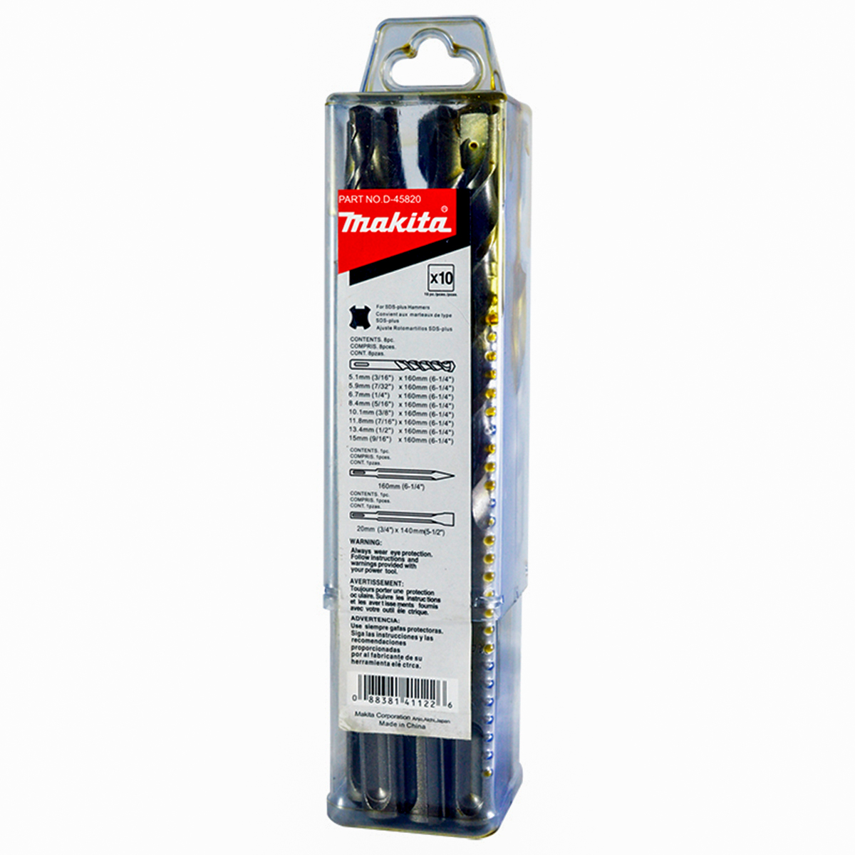 Rotomartillo Makita Hr2470 Sds Plus Con Estuche Rigido + Brocas Makita D45820