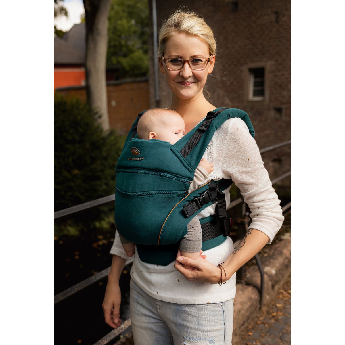 Manduca XT Denim Teal Mochila Cangurera Ergonómica portabebés Evolutiva