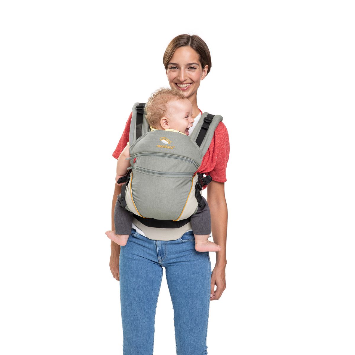 Manduca XT Gray Orange Mochila Cangurera Ergonómica portabebés Evolutiva