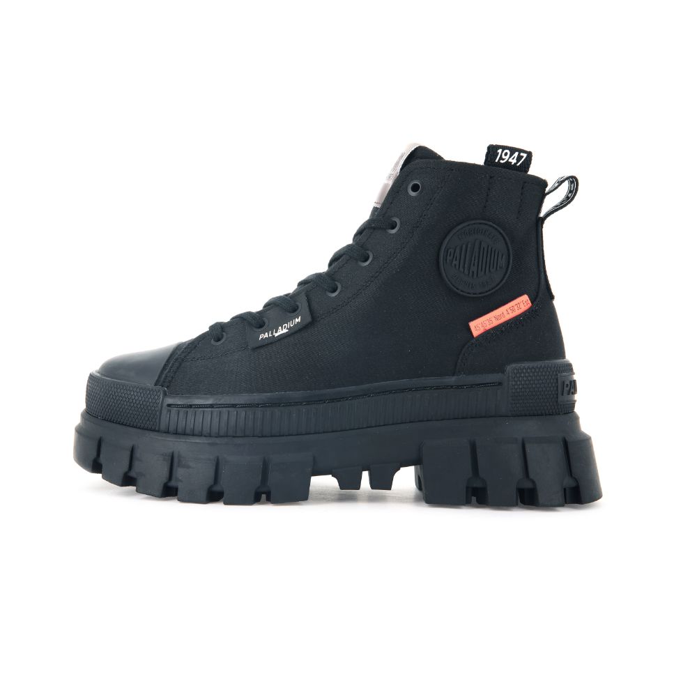Botas Negras con Plataforma Palladium Revolt Hi para Mujer