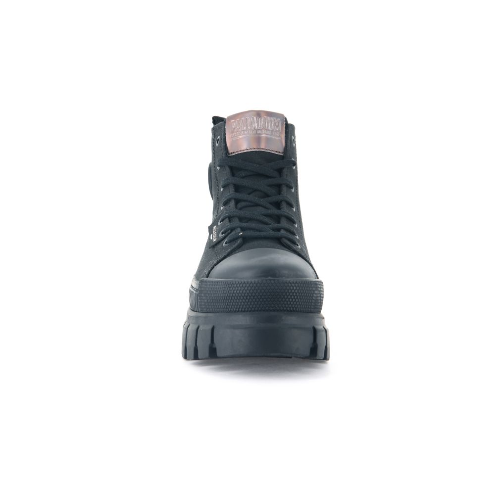 Botas Negras con Plataforma Palladium Revolt Hi para Mujer