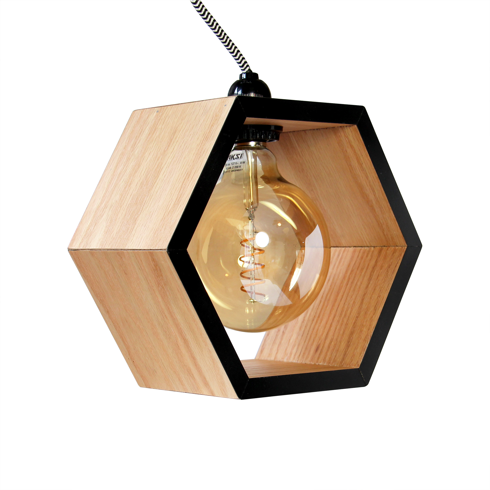 Lampara panal color negro 