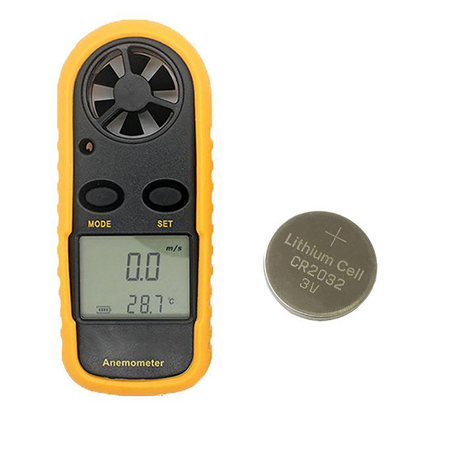 Anemómetro Respuesta Rápida, MXAPK-001-26, Velocidad Min.0mph,Velocidad Máx.65mph,Viento 0.2,Temp.-10 a 45C, AnemoPocket