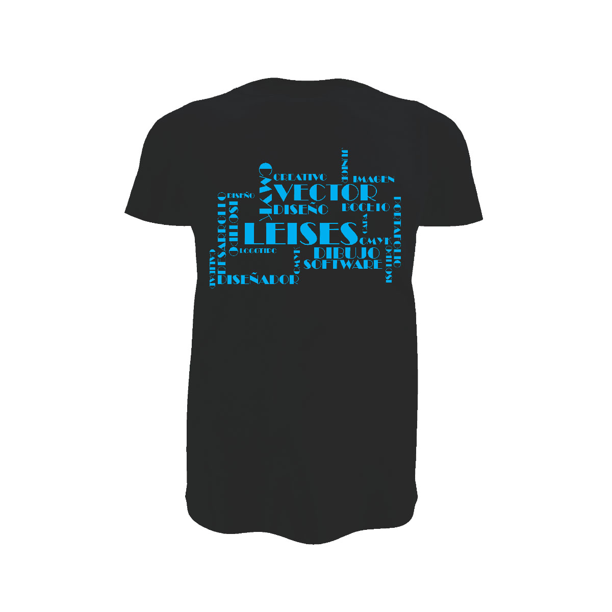 Playera negra cuello redondo Leises