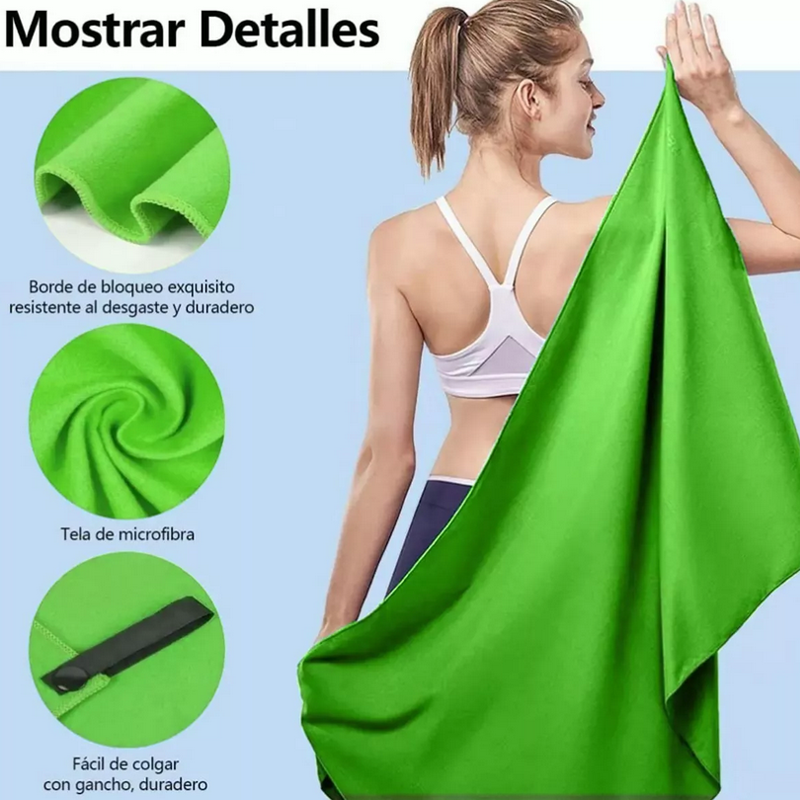 Toalla Baño Viaje De Microfibra De Secado Rápido 2 Paquetes