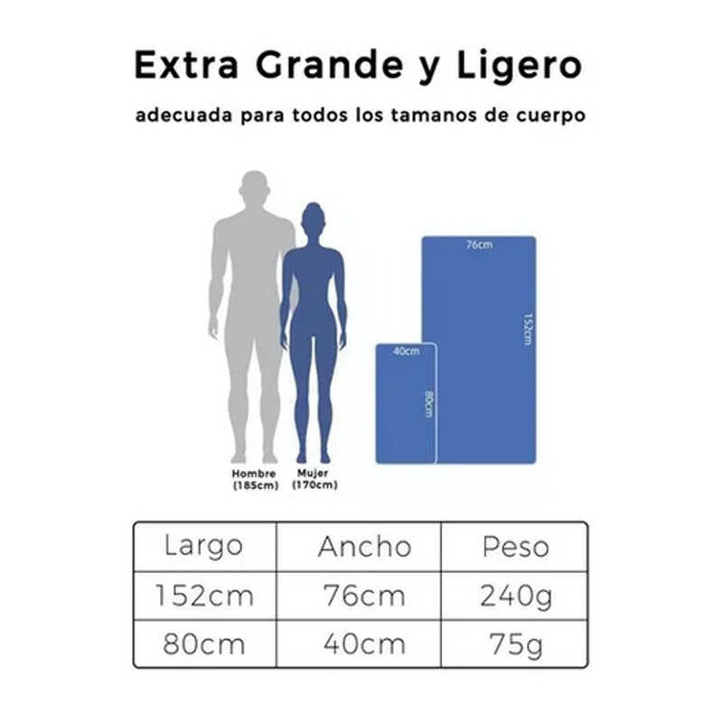 Toalla Baño Viaje De Microfibra De Secado Rápido 2 Paquetes