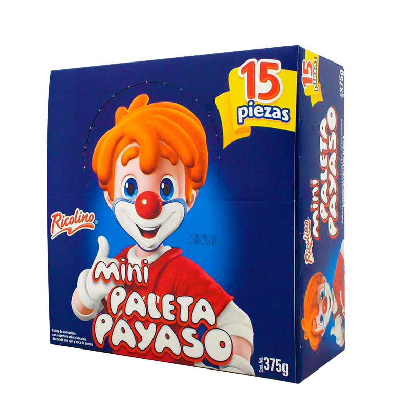 Mini Paleta Payaso Ricolino 15 Pz