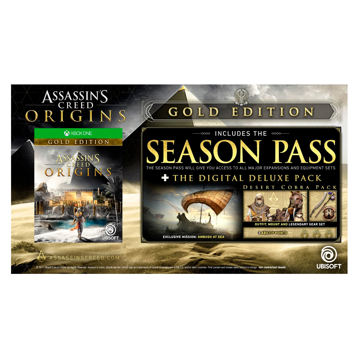 Assassin's Creed Origins - GOLD EDITION Codigo Digital Region (ARG) Canjeable Mexico