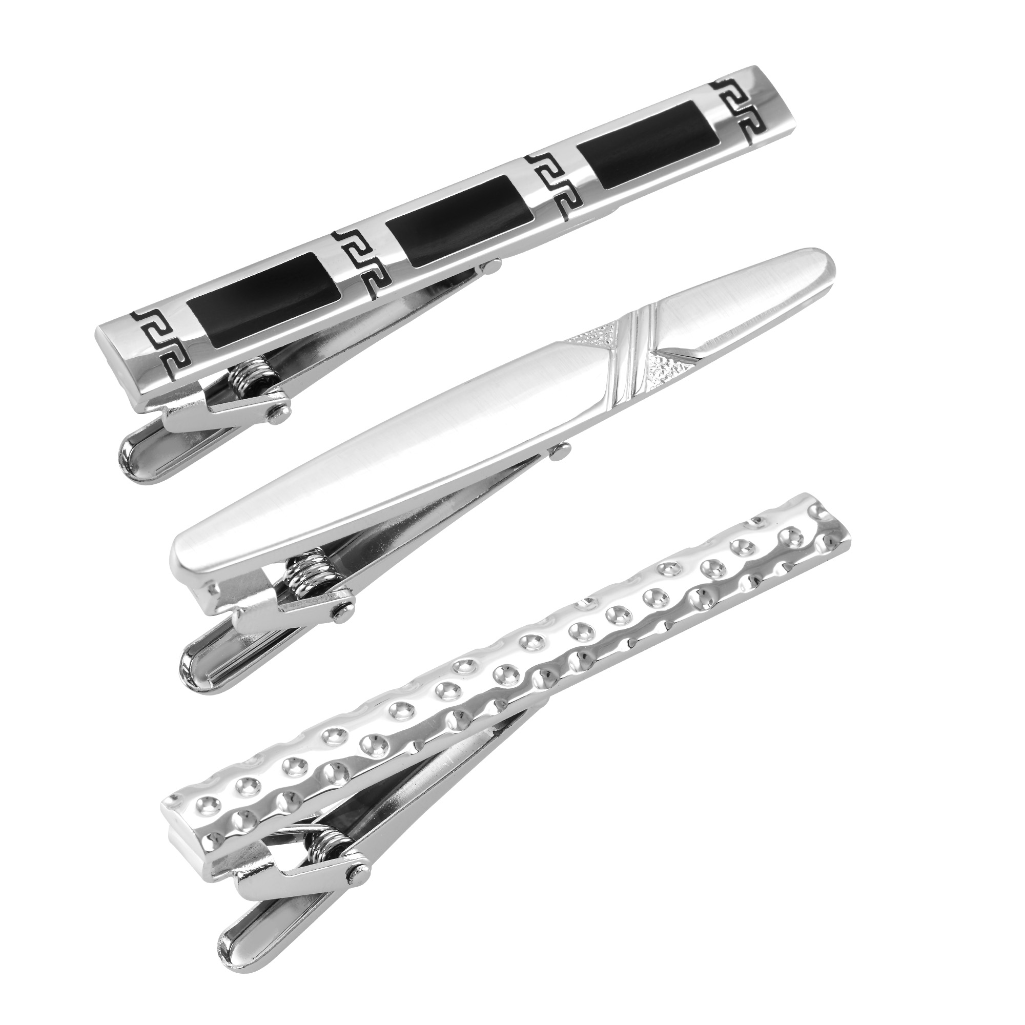 Juego De 8 Pisacorbatas 5.4 Cm Elegante C/ Estuche De Regalo Puentes Denver