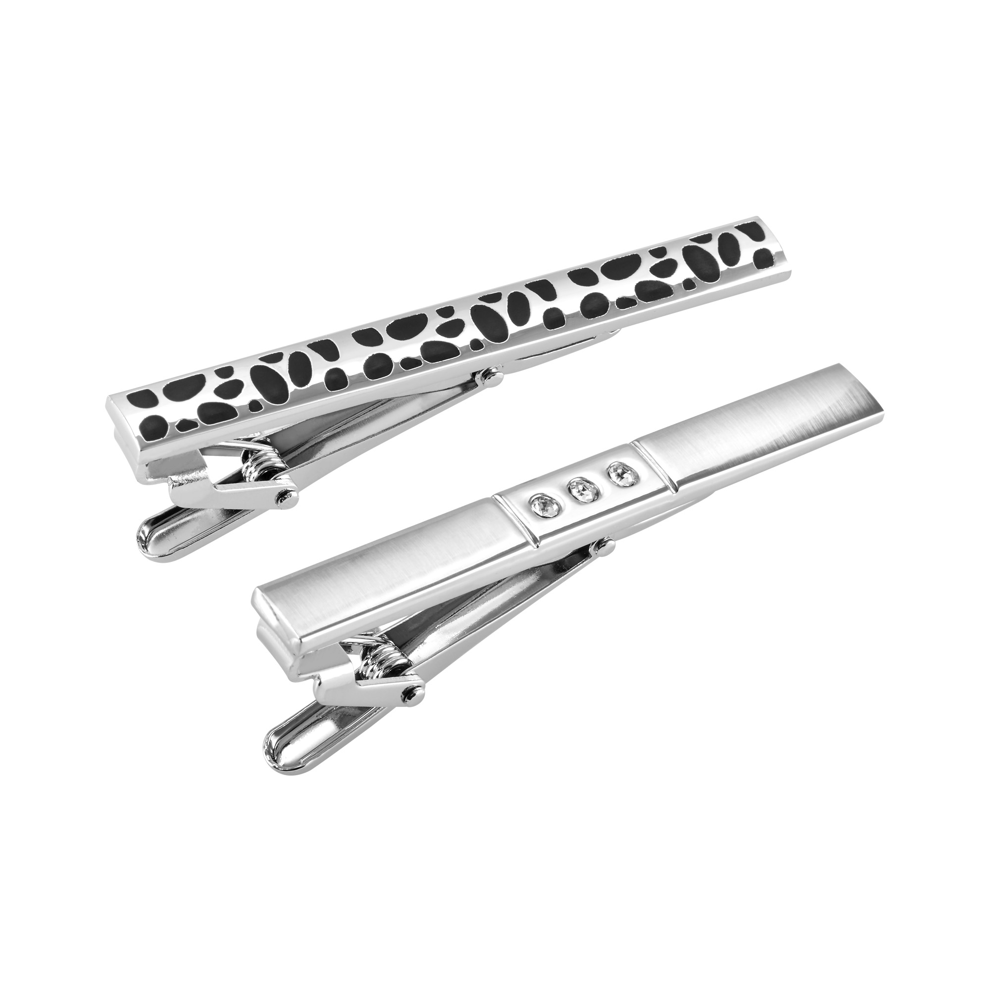 Juego De 8 Pisacorbatas 5.4 Cm Elegante C/ Estuche De Regalo Puentes Denver