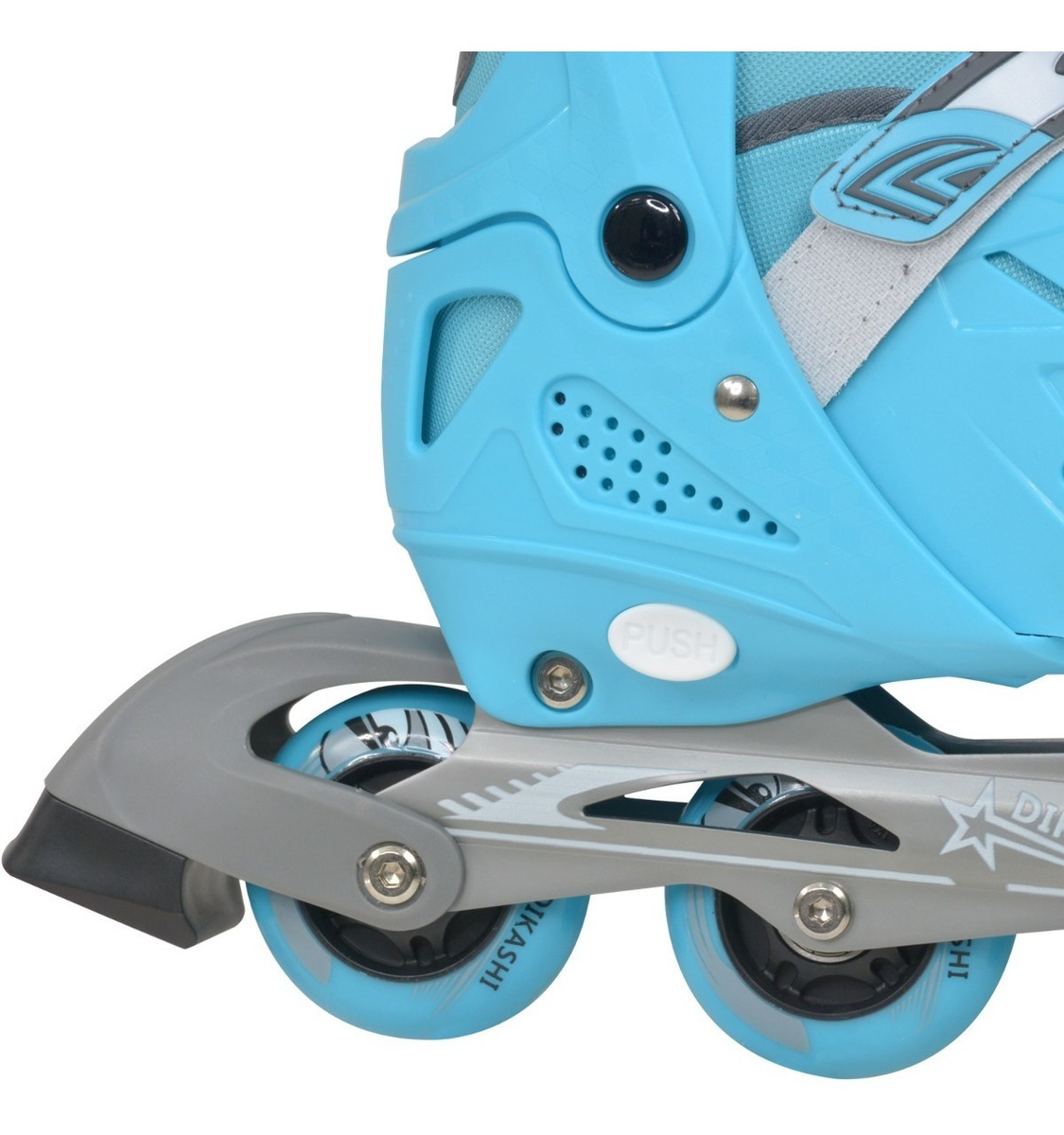 Patines En Linea Azul Niño Rueda Led + Protecciones 18-27 Cm
