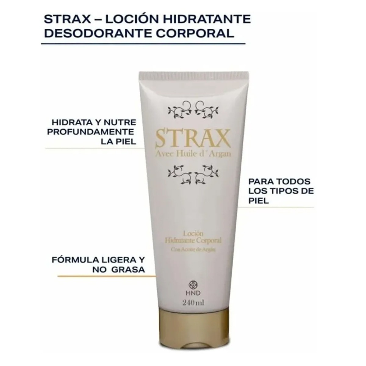 Strax Crema Hidratante con Aceite de Argán Mejora Tatuaje Tipo de Envase Aceite De Argán