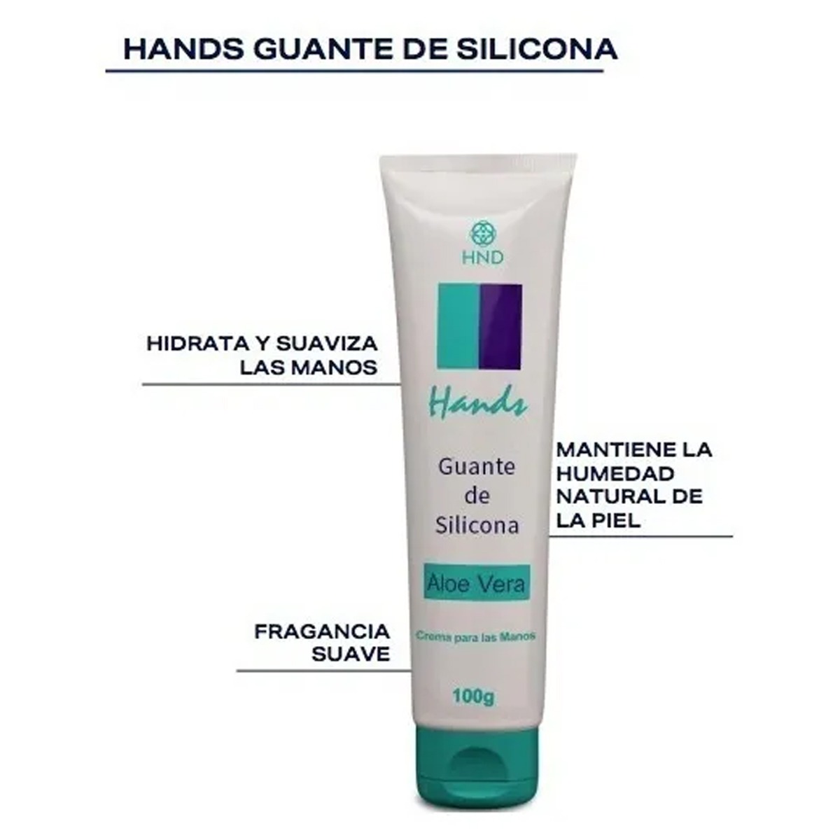 Guante de Silicona, Hands, Crema para Manos Hidratante con Aloe Vera 100gr