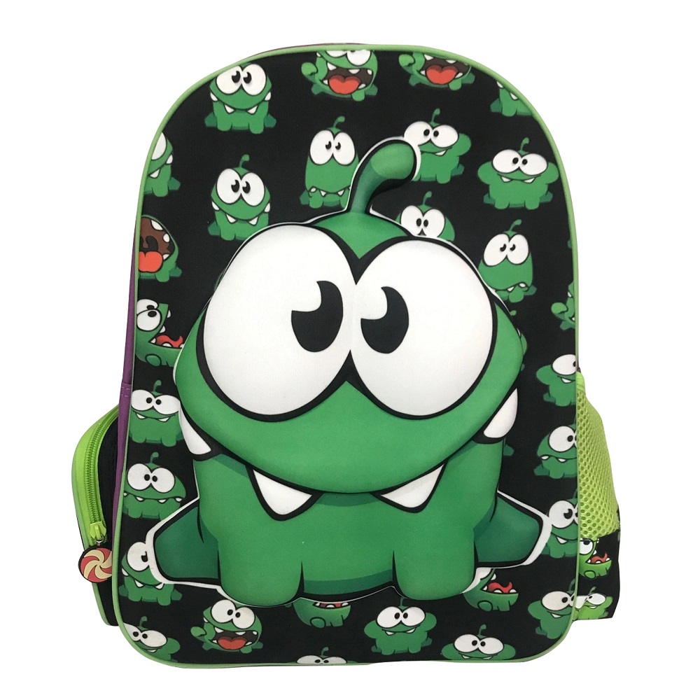 Mochila Escolar  Cut The Rope Ranita Verde 