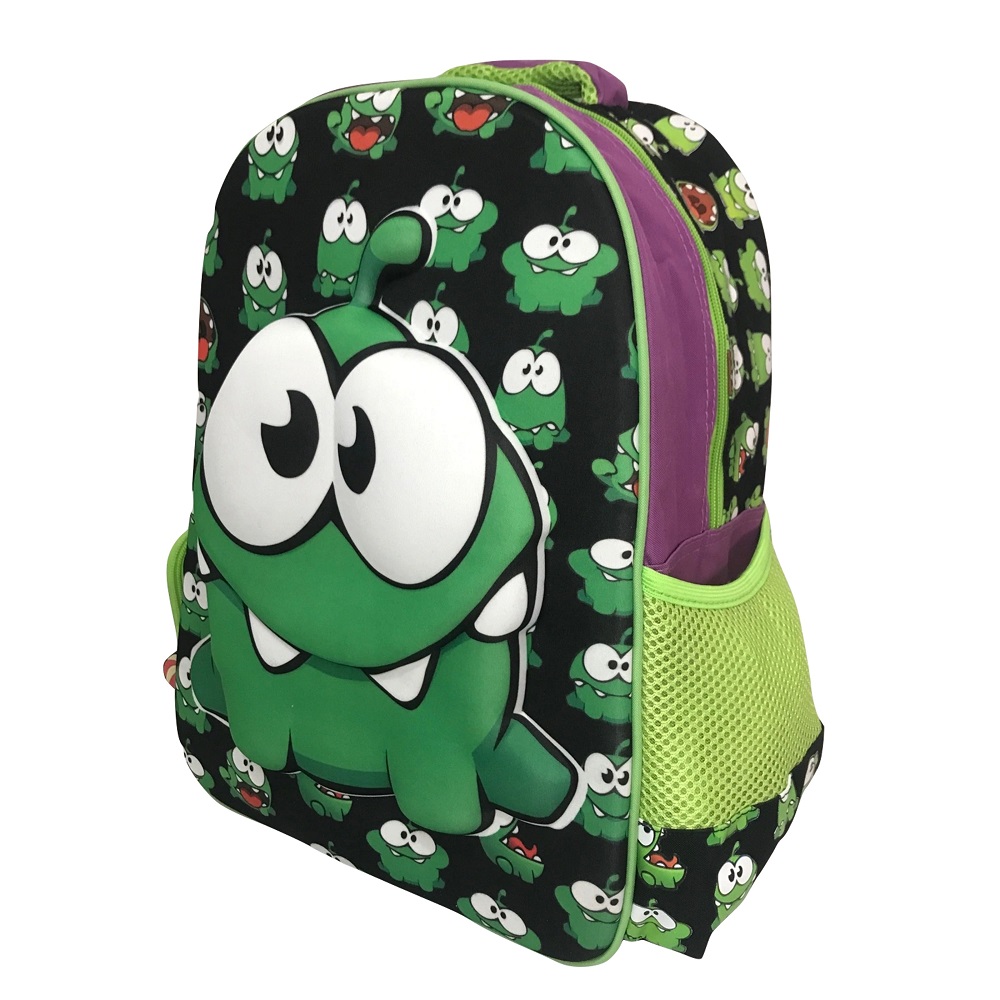 Mochila Escolar  Cut The Rope Ranita Verde 