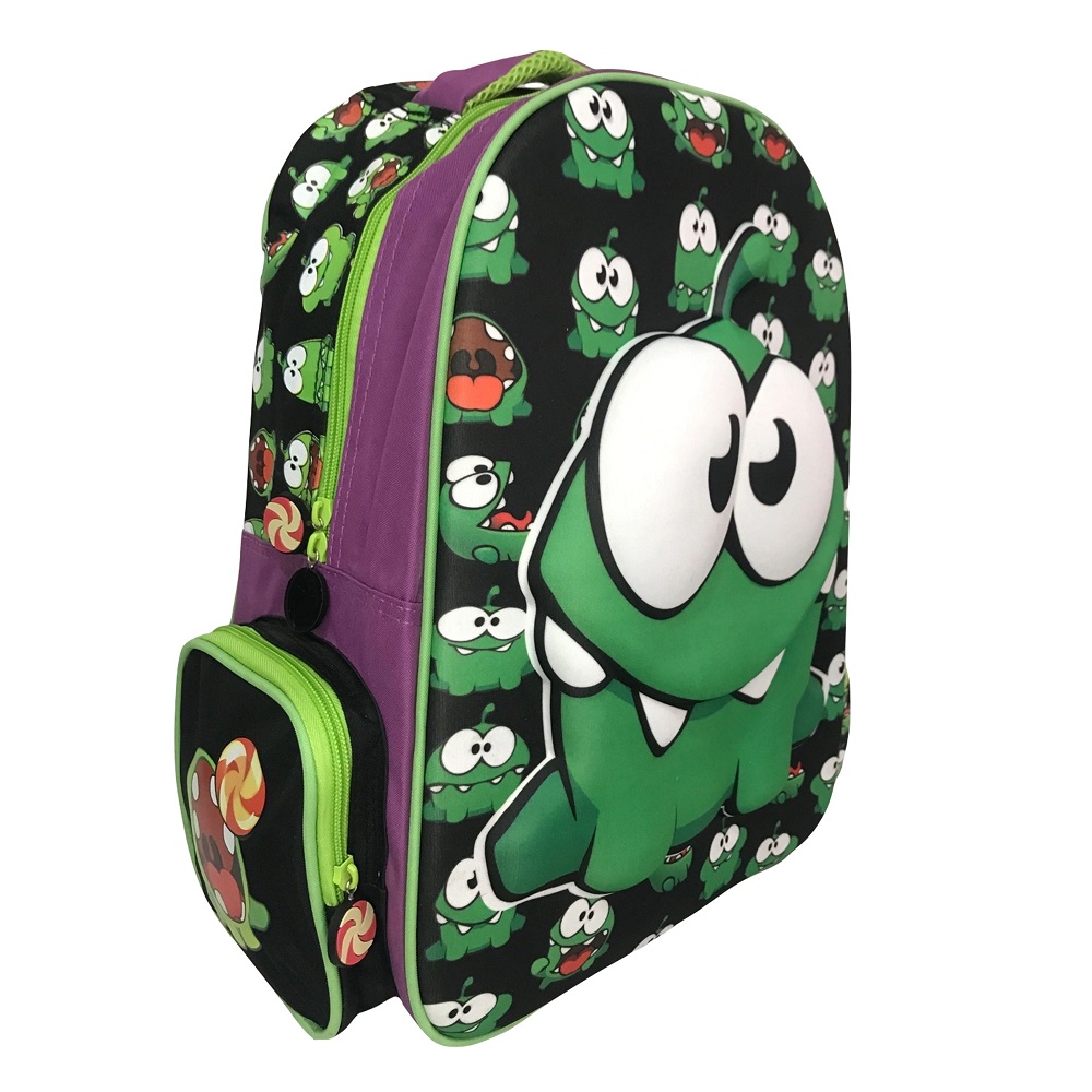 Mochila Escolar  Cut The Rope Ranita Verde 