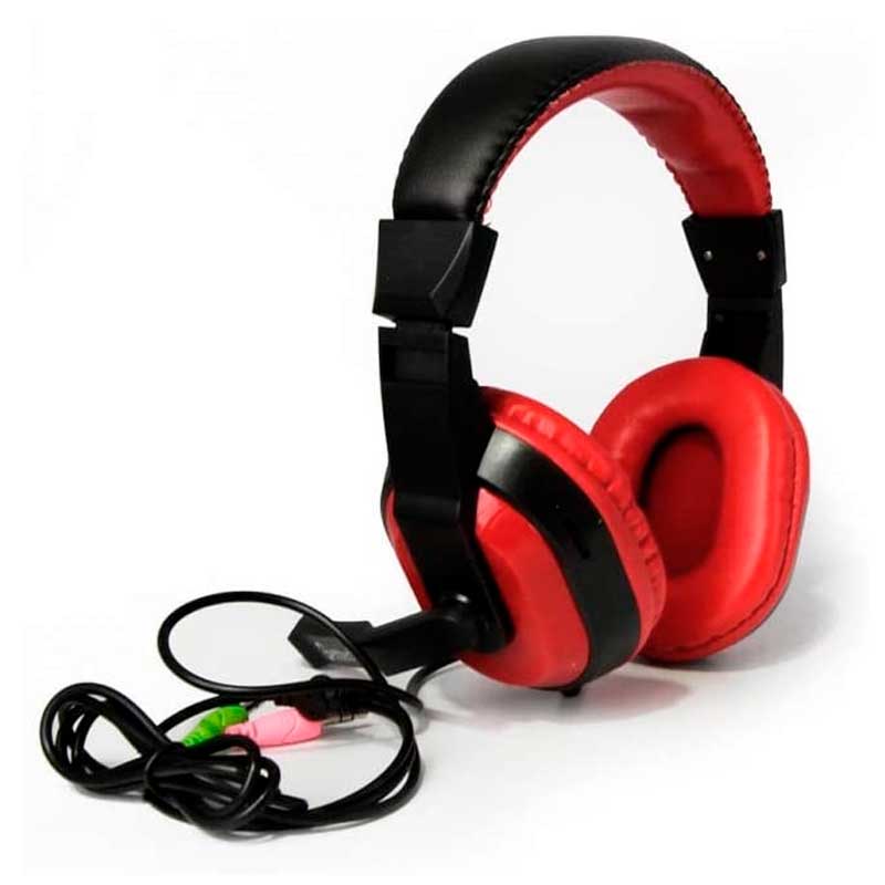 Getttech Audífonos con Micrófono Stream GH-2100, Rojo-Negro