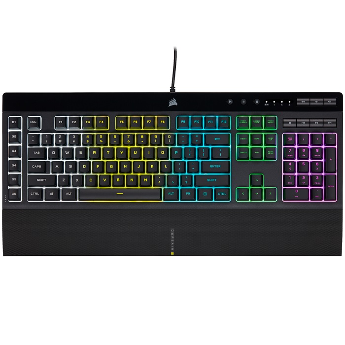 Kit Corsair Teclado K55 RGB PRO + Mouse Harpoon RGB PRO + Diadema HS50 PRO Stereo + MousePad MM100 Gaming Bundle 4 En 1 CH-9226A65-SP