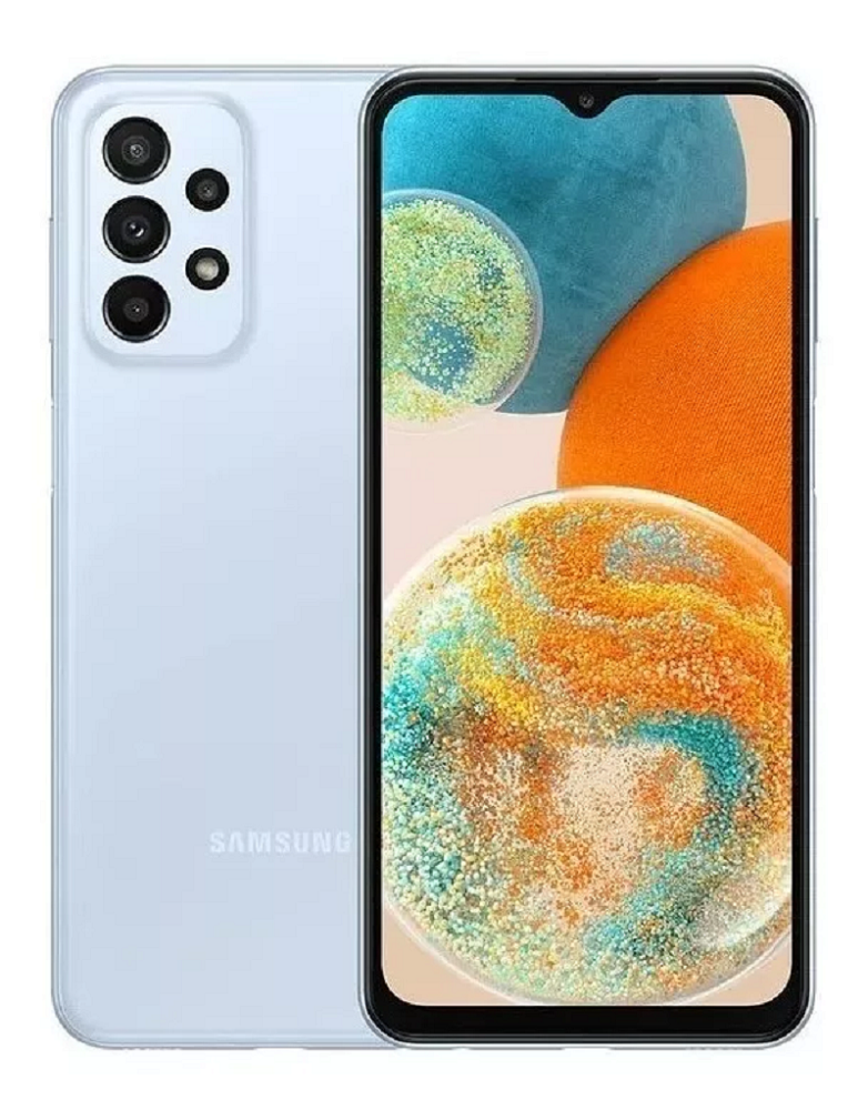CELULAR SAMSUNG GALAXY A23 5G 128+4GB DS, DESBLOQUEADO, AZUL, BLANCO Y NEGRO