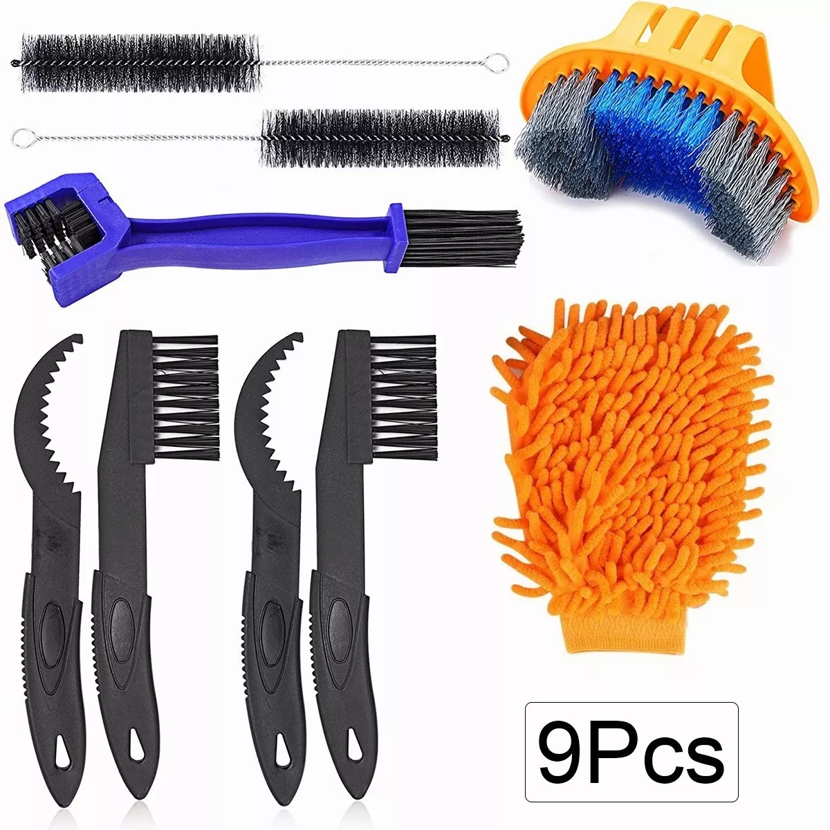 Kit De Cepillo Limpiador Cadena Para Bicicleta Y Moto 9 PzaS