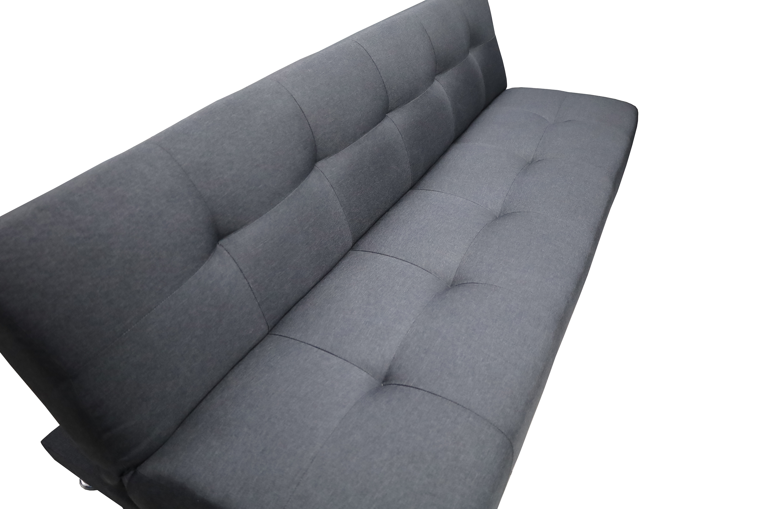 Sofá Cama Reclinable Vegas Lino Gris Oxford Futon 3 Posiciones, El Bazar Store 