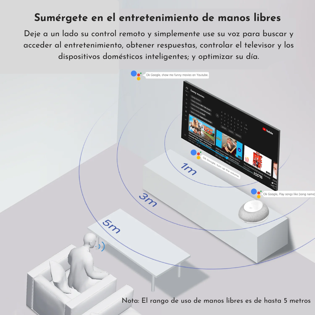 Home Plus KA1 OTT Altavoz Inteligente con Asistente de Google y Android TV Box 4K 2 en 1 MECOOL