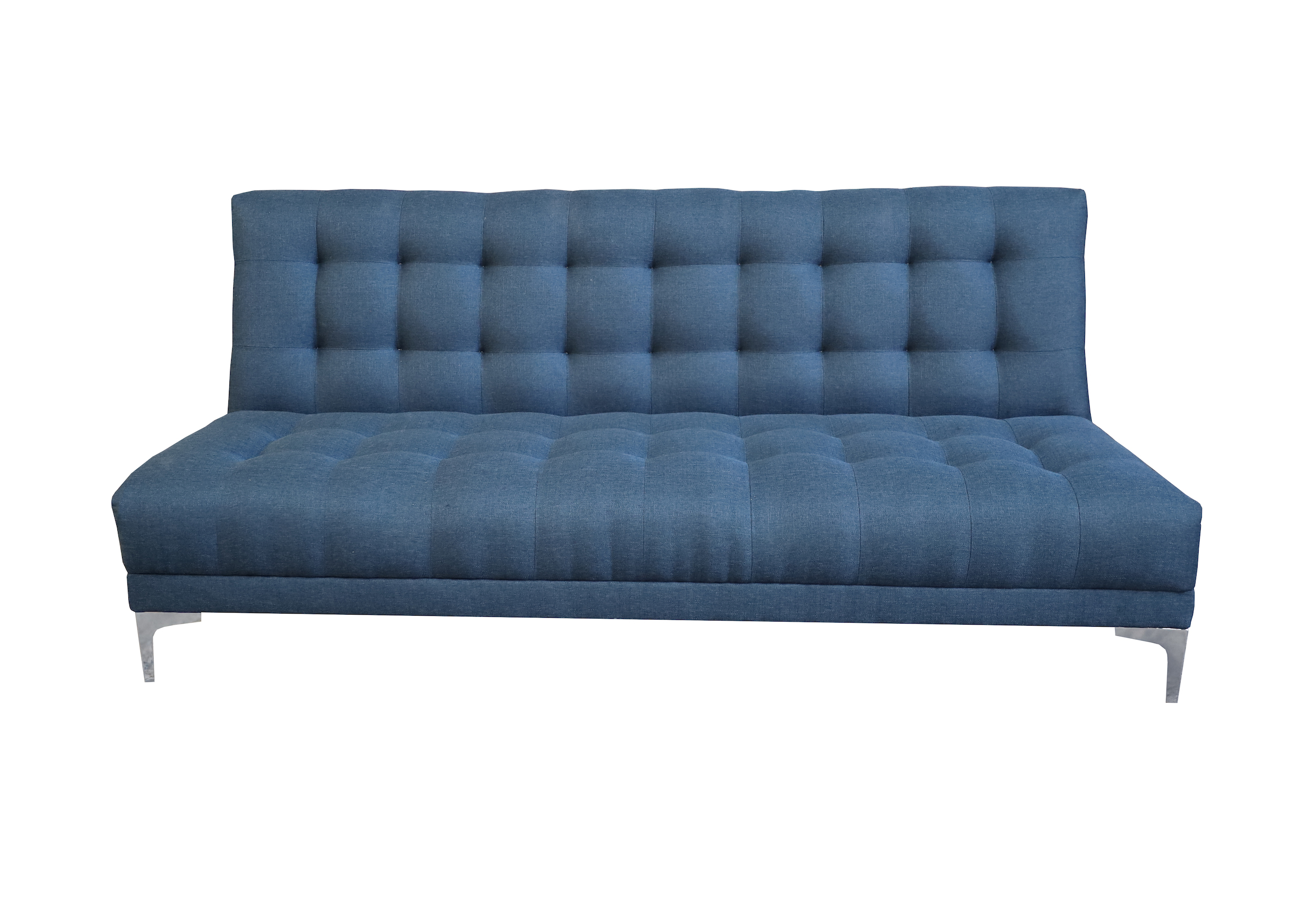 Sofá Cama Reclinable Matrimonial Verso Azul Marino Futon 3 Posiciones Lino, El Bazar Store 