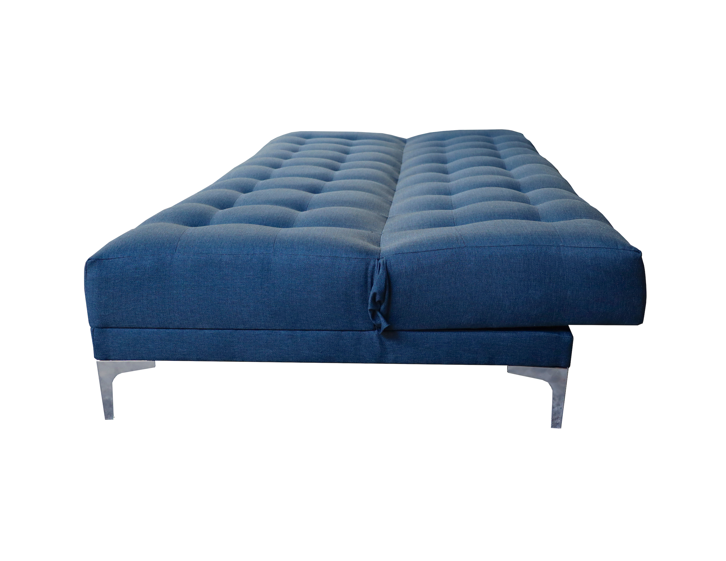 Sofá Cama Reclinable Matrimonial Verso Azul Marino Futon 3 Posiciones Lino, El Bazar Store 