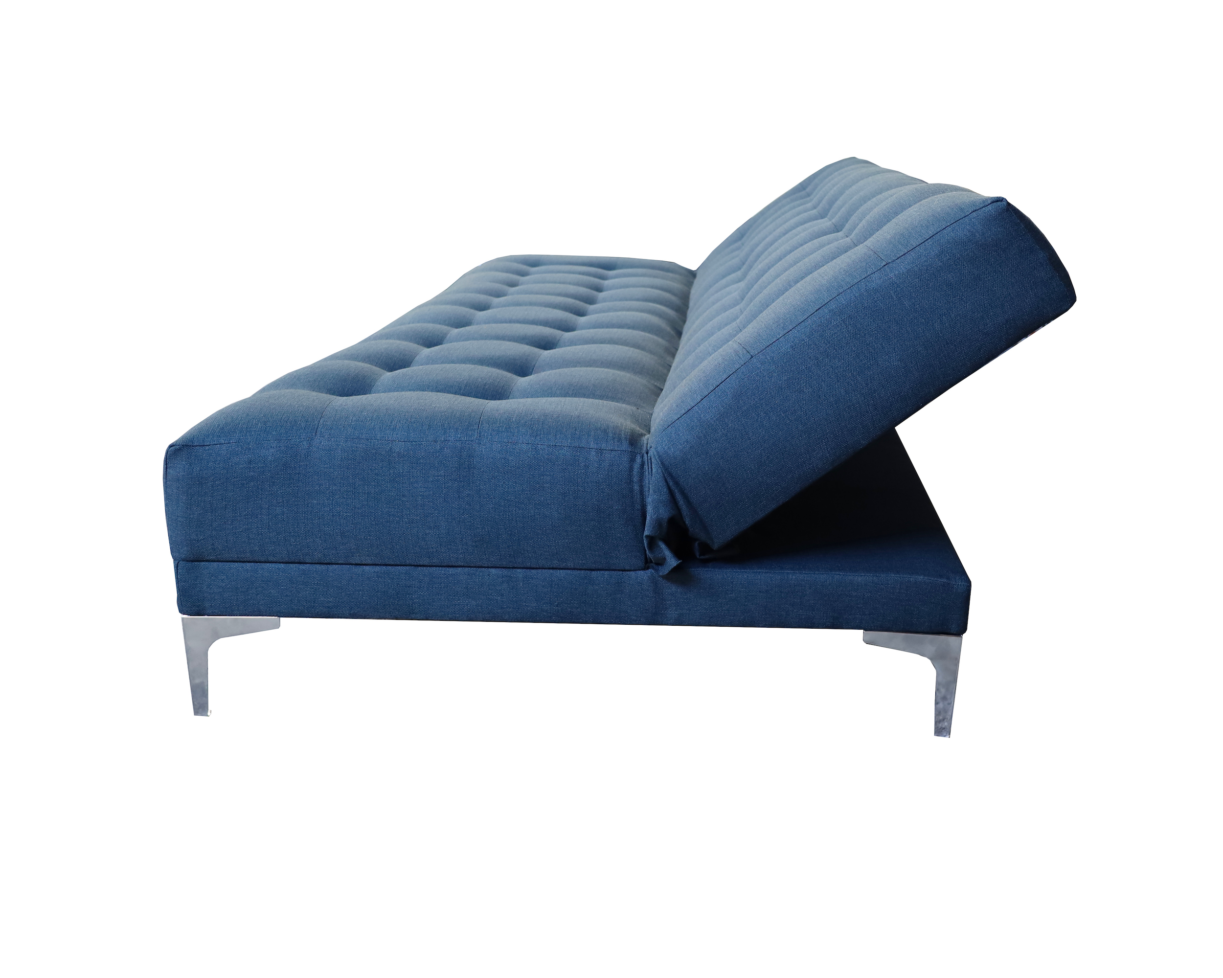 Sofá Cama Reclinable Matrimonial Verso Azul Marino Futon 3 Posiciones Lino, El Bazar Store 