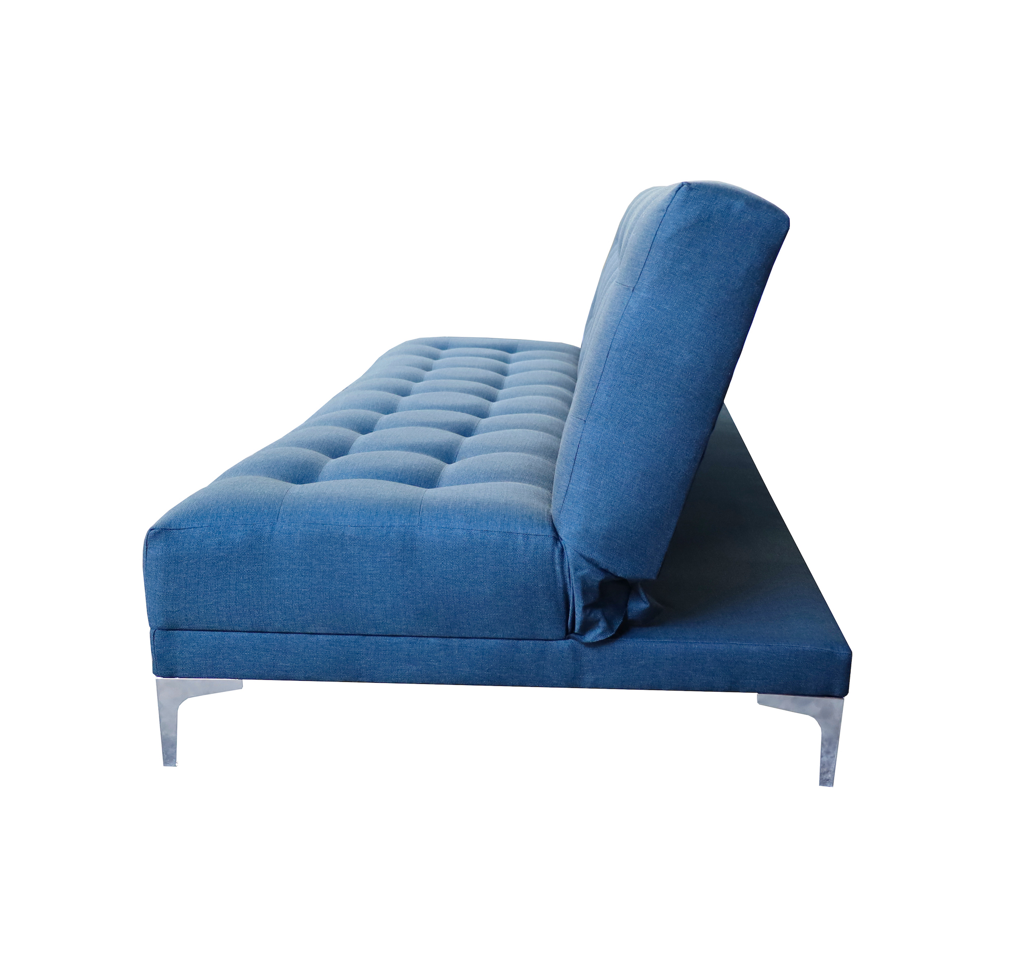 Sofá Cama Verso Azul Marino Futon Reclinable 3 Posiciones Lino EL