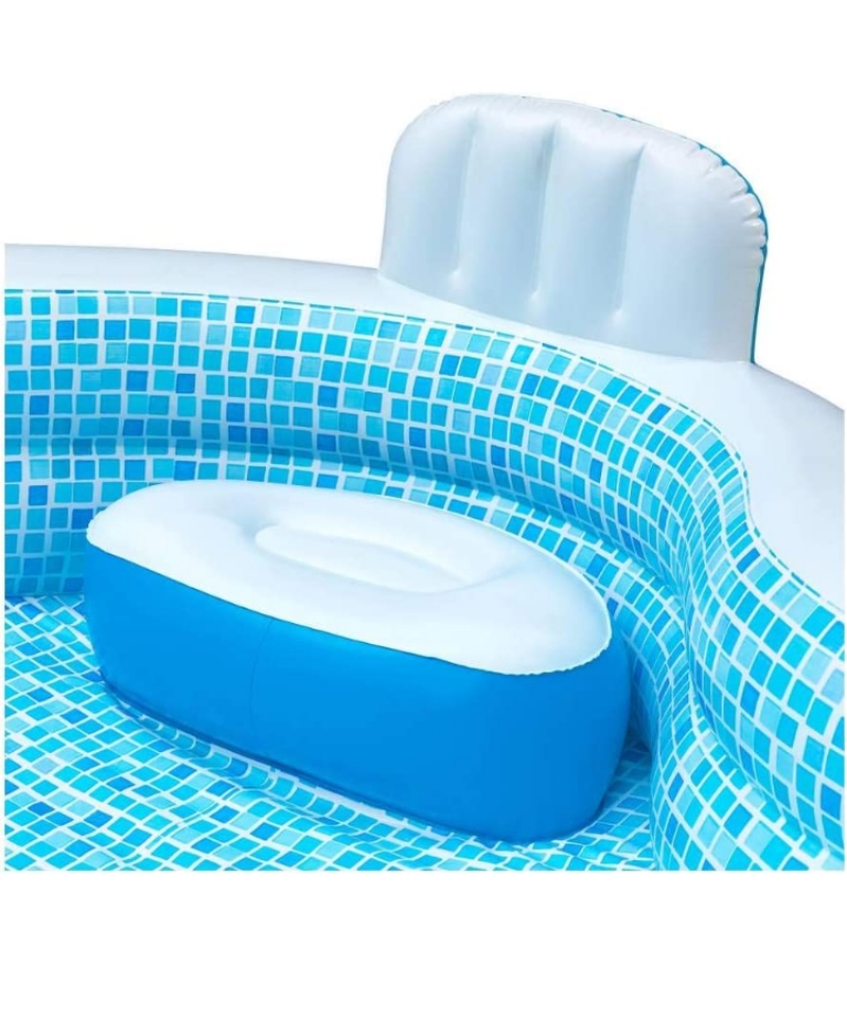 Alberca familiar elegante inflable con asientos