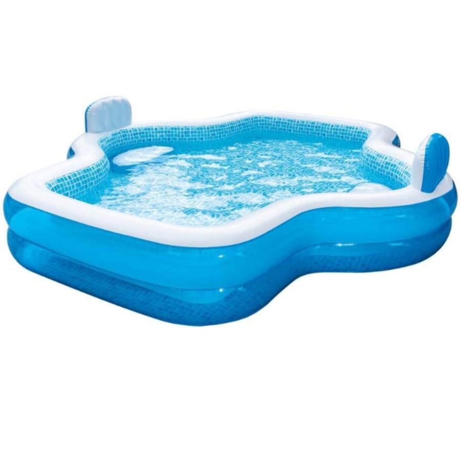 Alberca familiar elegante inflable con asientos