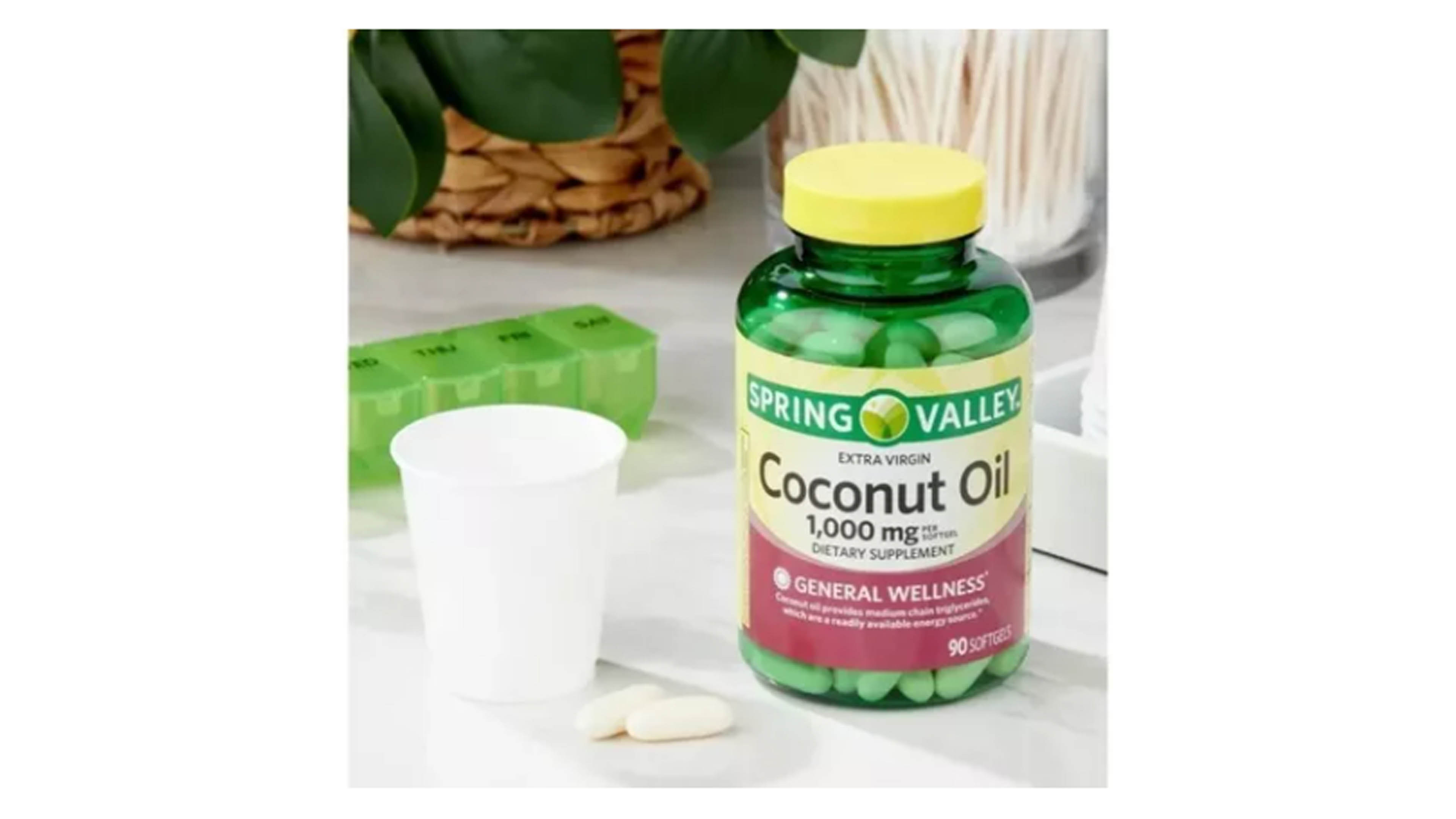 Aceite De Coco 1000mg Spring Valley 100 Softgels Coconut Oil 