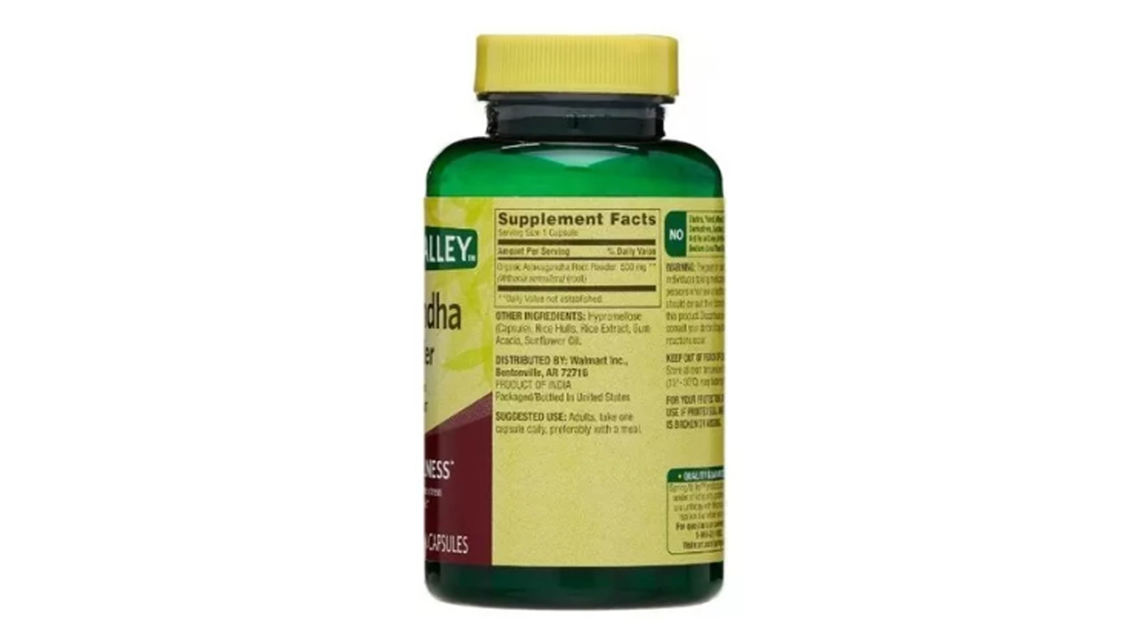 Ashwagandha Organica Extra Fuerza 500 Mg 60tab Spring Valley