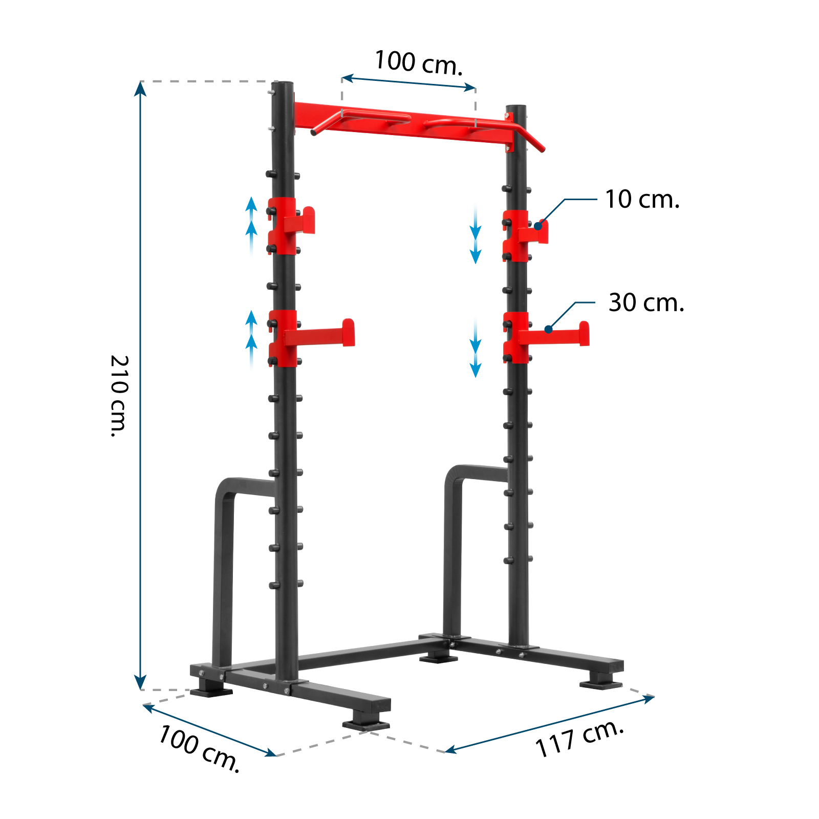 Power Rack de Entrenamiento Altera SQTNB con Soporte para Barra Gimnasio