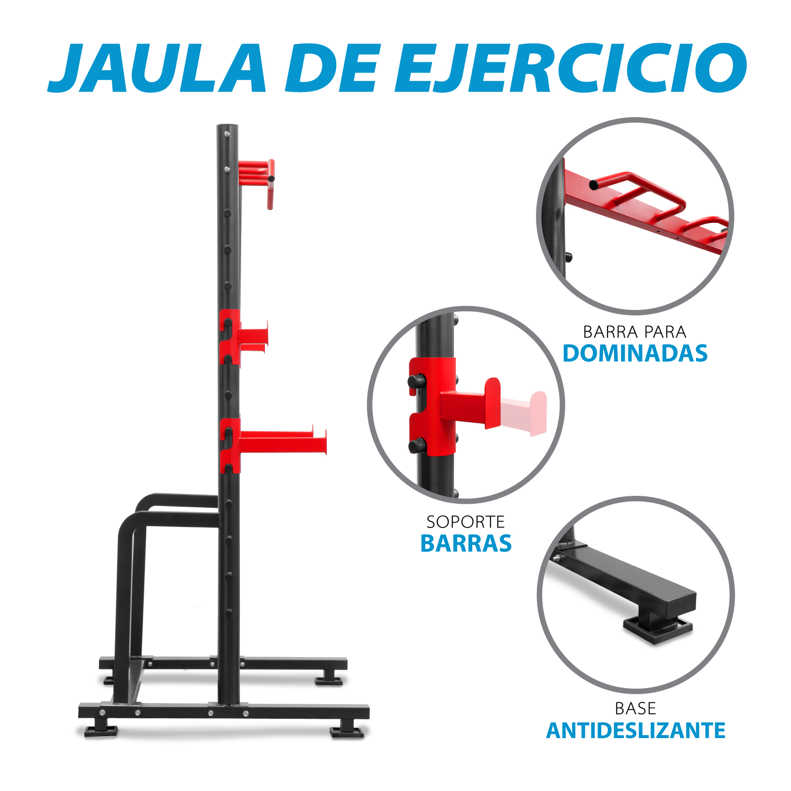 Power Rack de Entrenamiento Altera SQTNB con Soporte para Barra Gimnasio