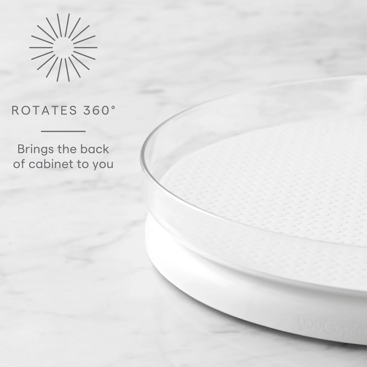 Youcopia 1780-24 Charola Circular Redonda Frutero Centro de Mesa Organizador Giratoria Multiusos 28cm