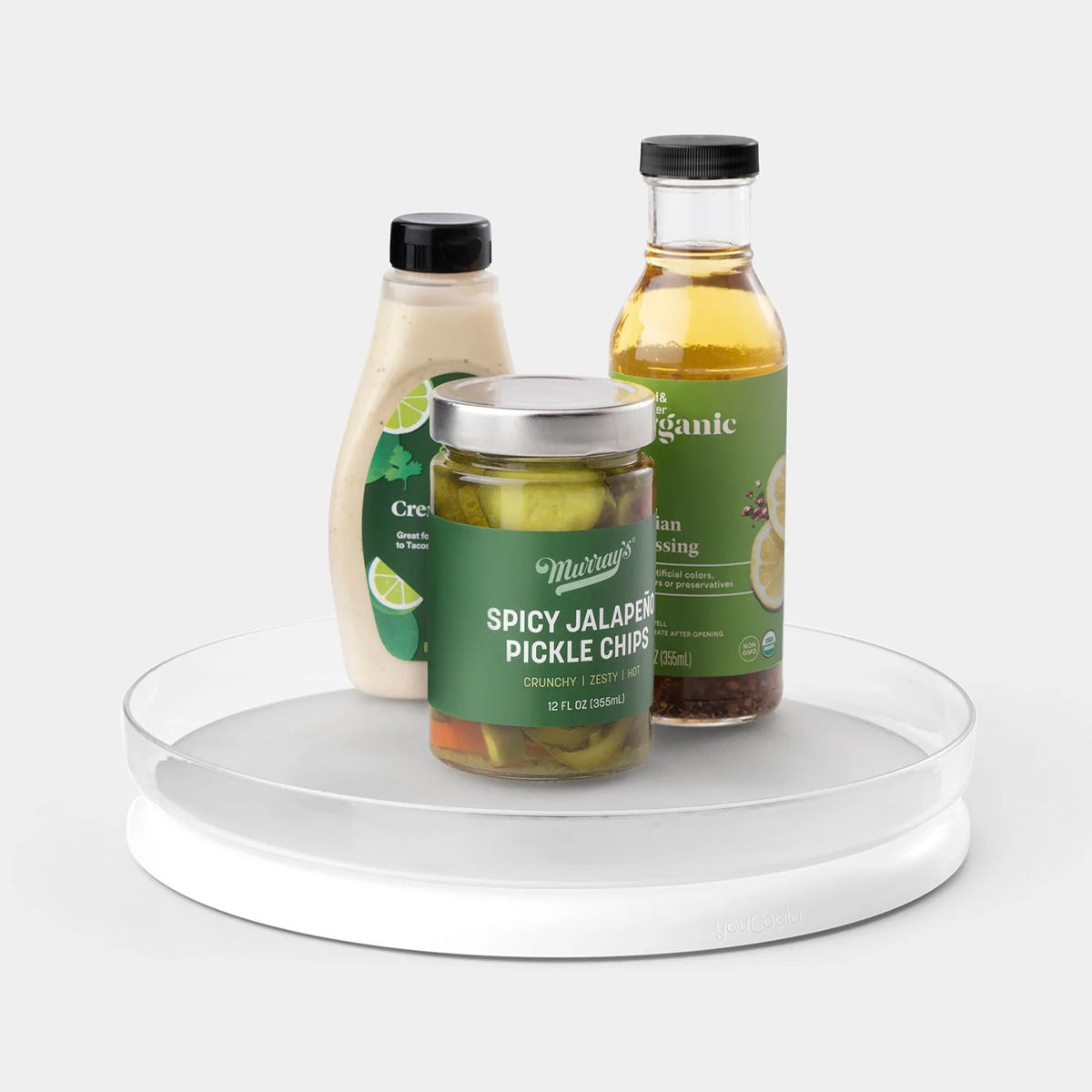 Youcopia 1780-24 Charola Circular Redonda Frutero Centro de Mesa Organizador Giratoria Multiusos 28cm