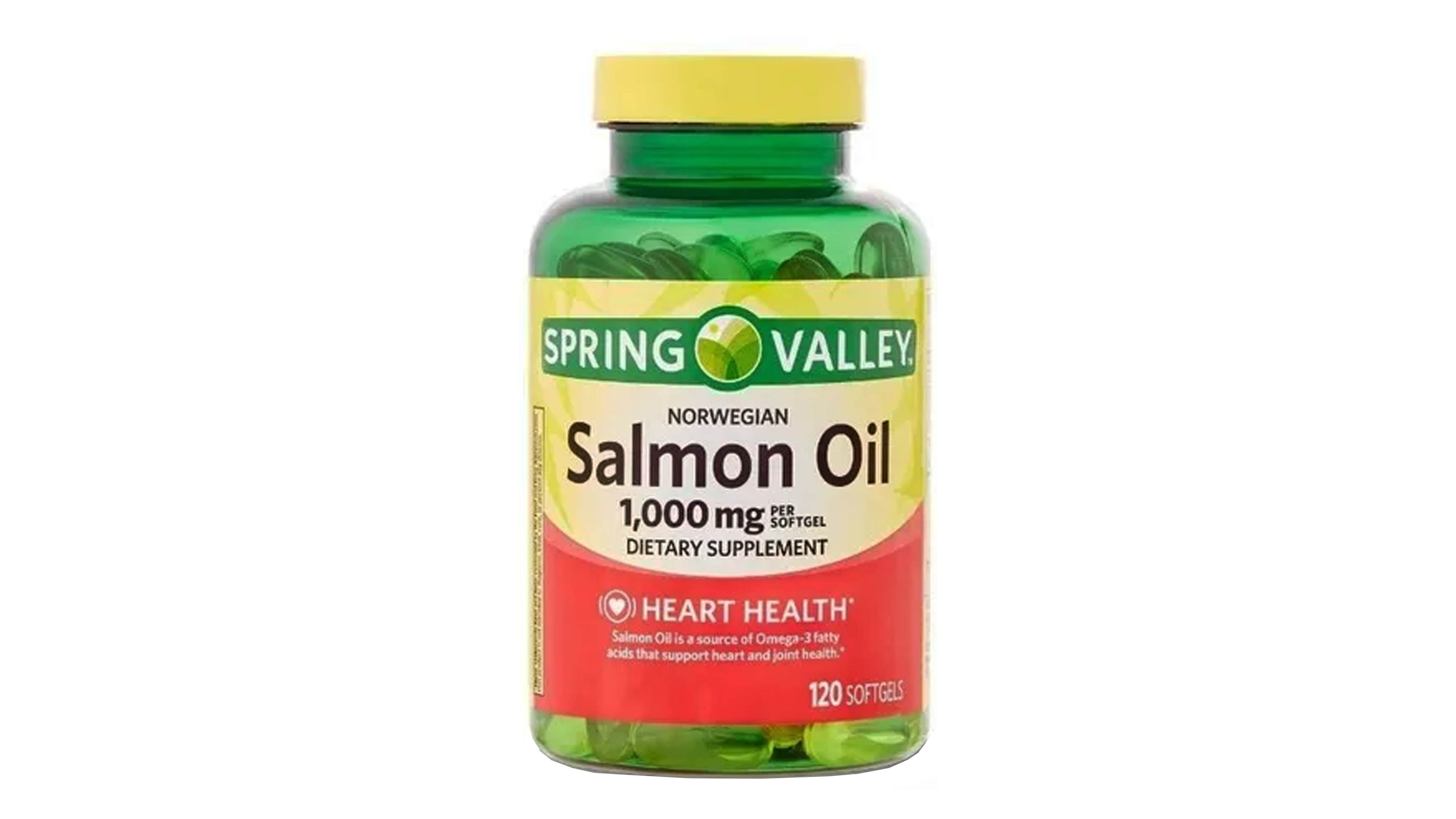 Aceite Salmon 1000mg Spring Valley 120 Softgels + Epa + Dha + Omega 3 Salmon Oil