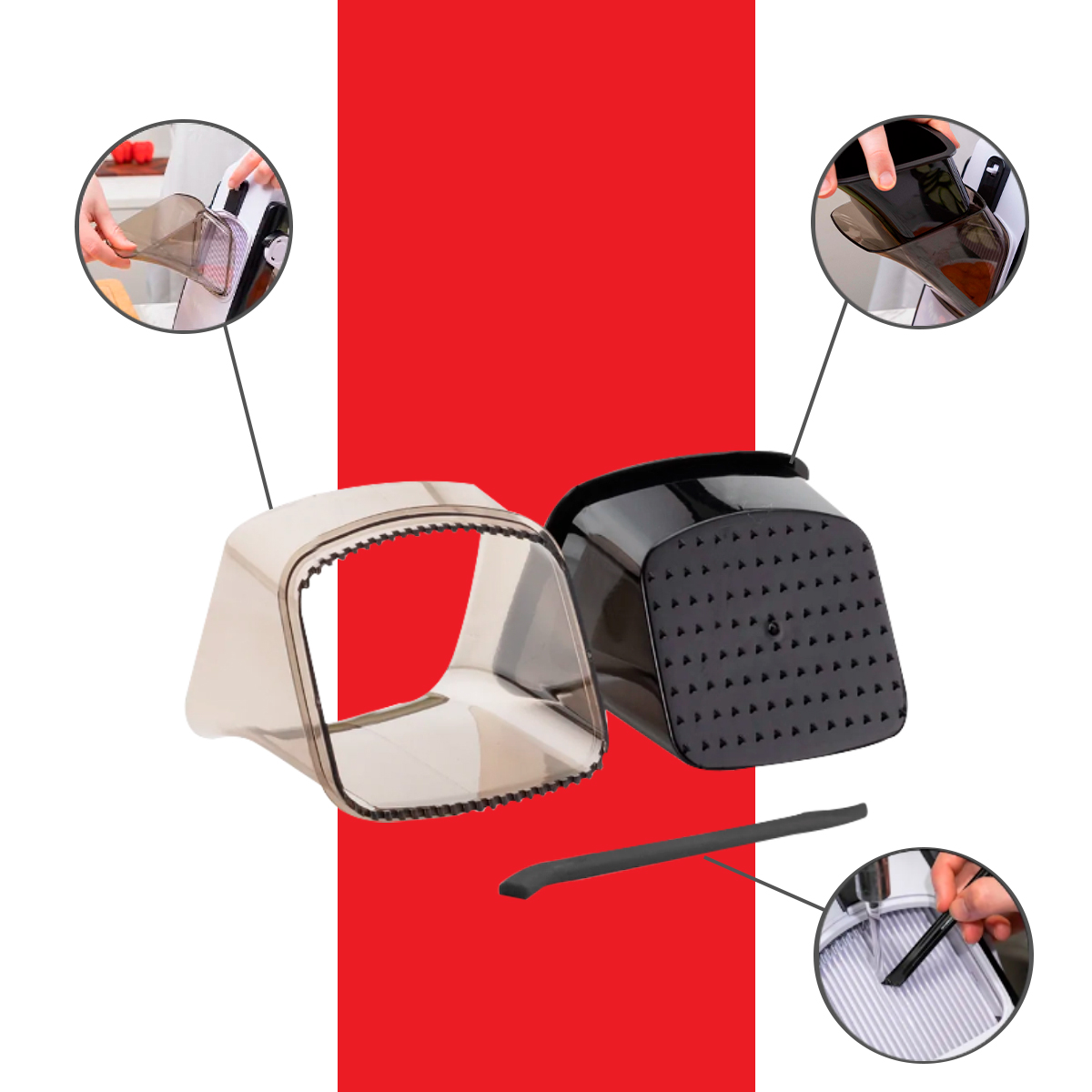 Rallador, Rebanador y Cortador único con selectores de grosor para Frutas, Verduras y Quesos Multifuncional Ready Cook Safety Slicer, cambiador de cuchillas integrado 