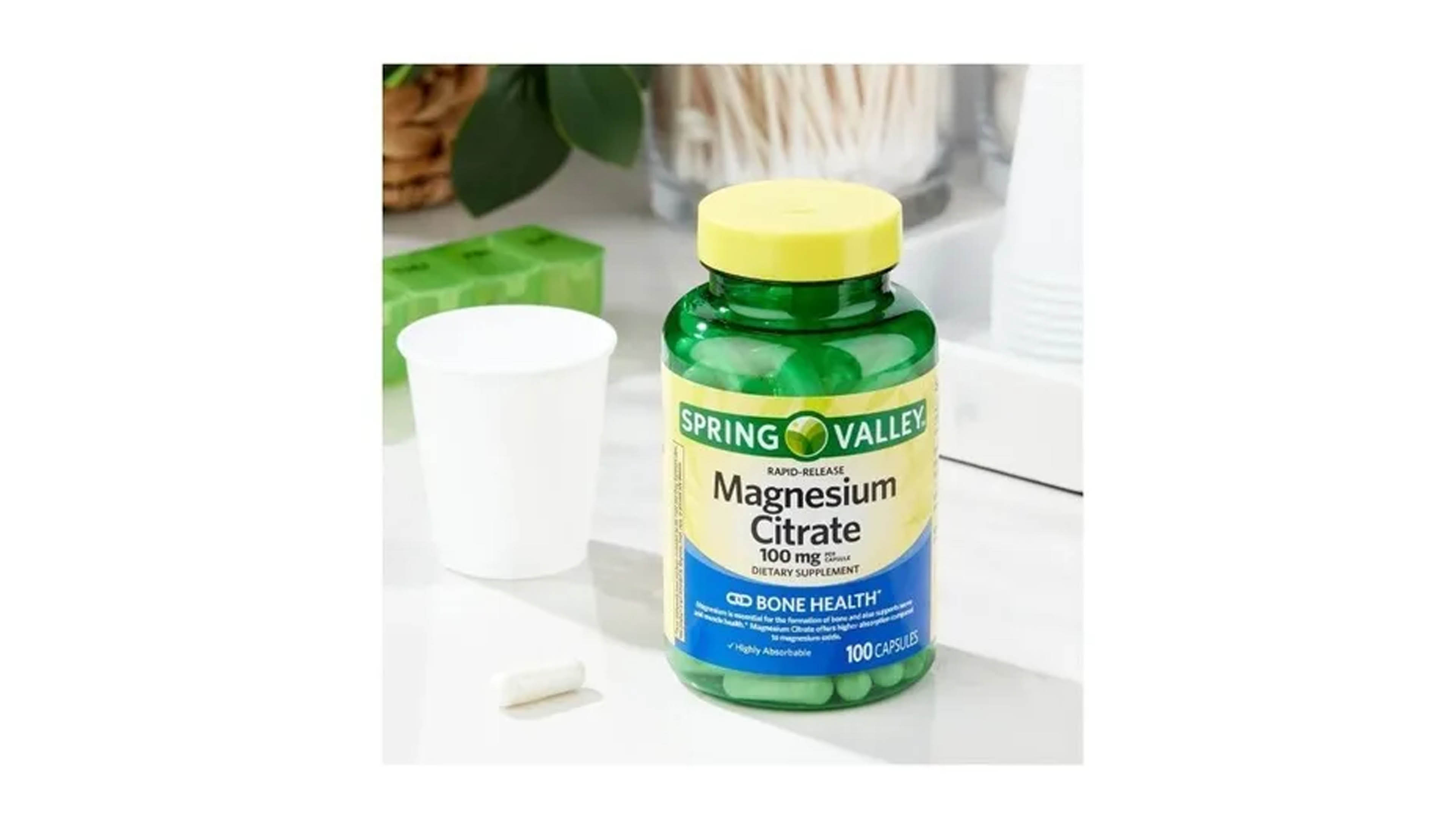 Citrato De Magnesio 100mg Spring Valley 100 capsulas Magnesium Citrato